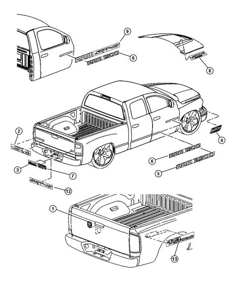 2013 charger rear sheet metal body panel diagram|dodge ram body panels.